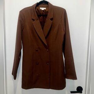 Chocolate Double-Breasted Blazer